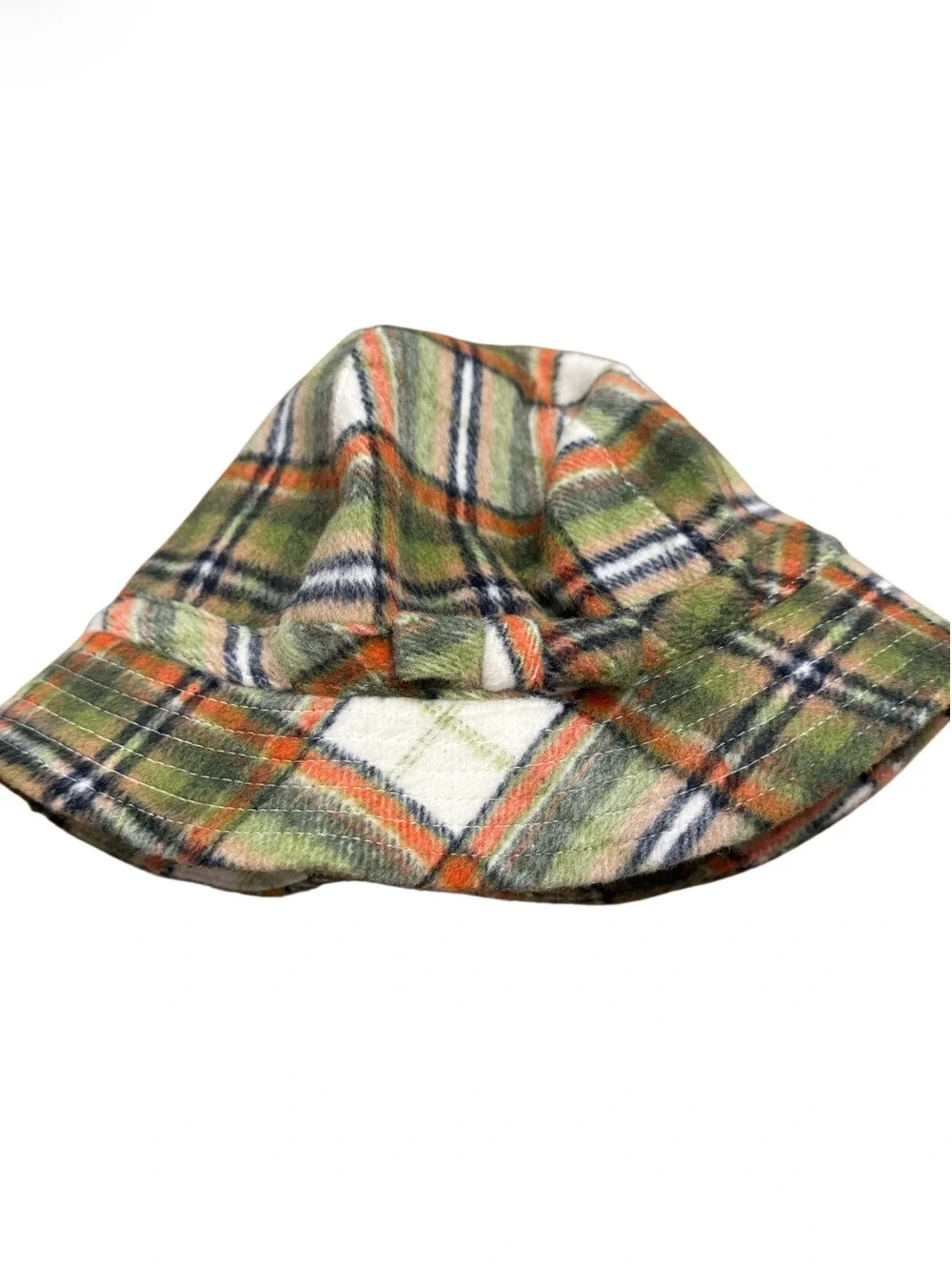 Janie and Jack plaid bucket hat, bow detail, Velcro Strap, 12-24 Months NEW!
